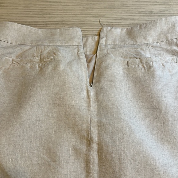 21 100% Linen Lined Mini‎ Skirt Size Large - Picture 3 of 6
